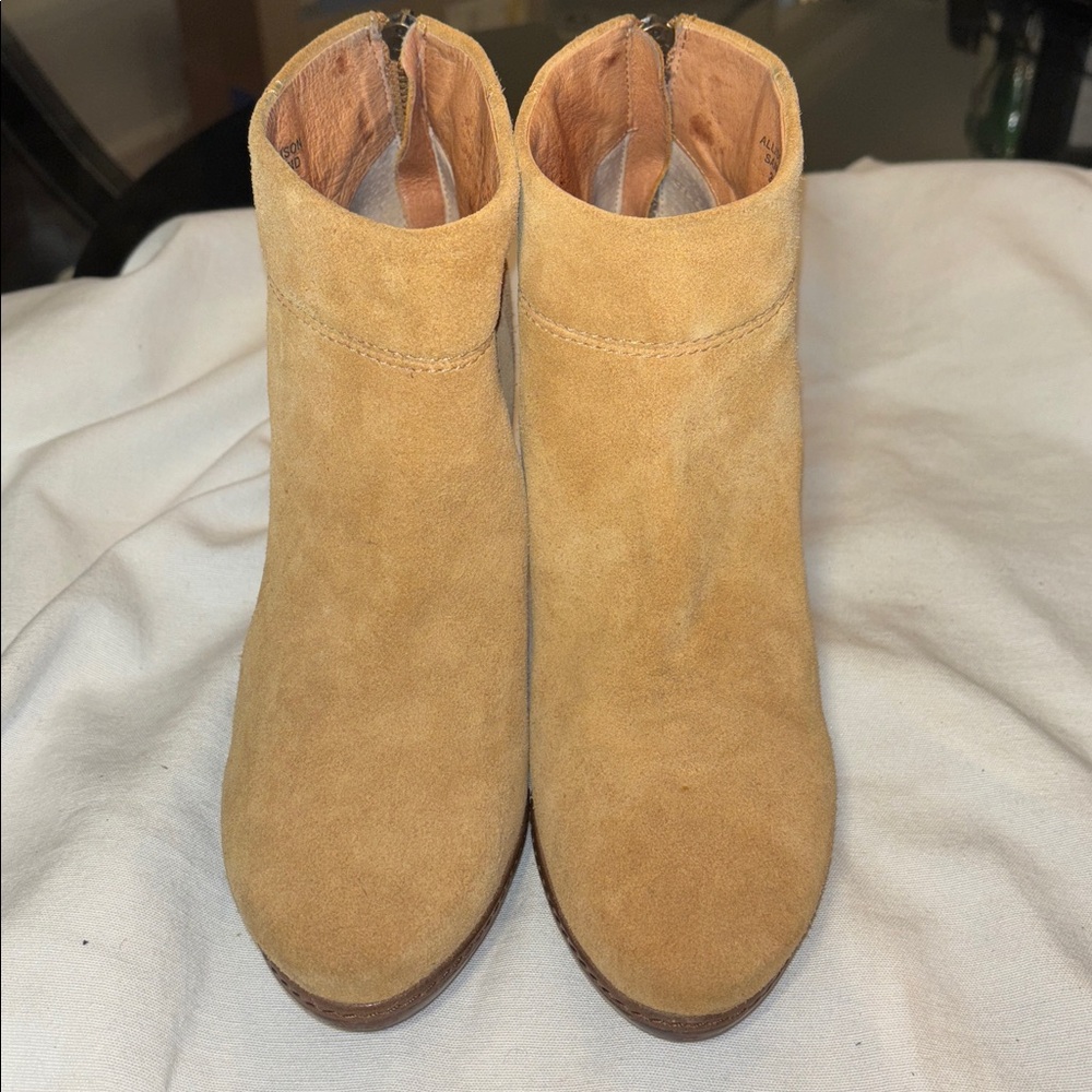 Modern Vintage Tan Suede Ankle Boots